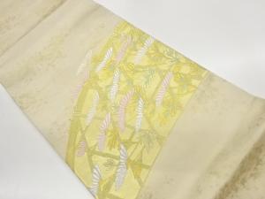 菊に光悦垣模様織出し袋帯